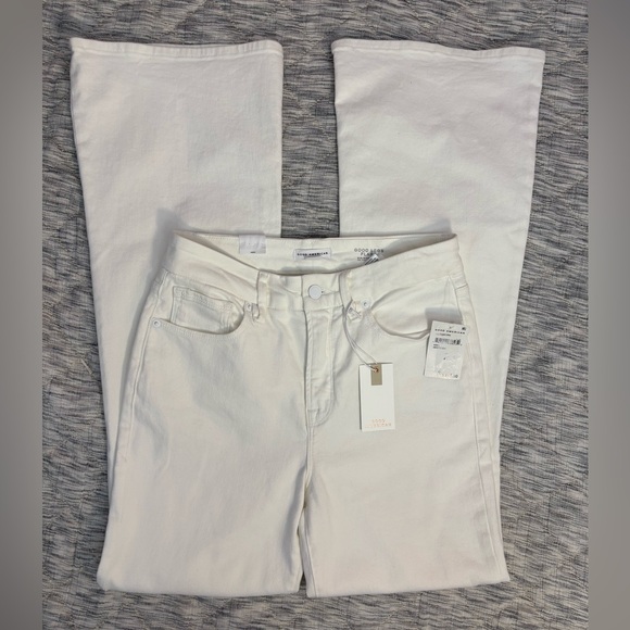 Good American Denim - Good American Good Legs Mid Rise Flare Jeans In White Sz 8 NWT | Good American -